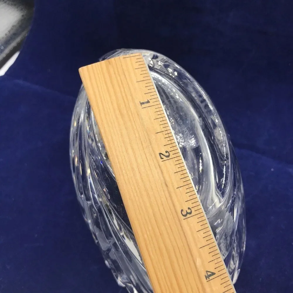 Gloria Vanderbilt Crystal Glass‎ Swan Candy Dish Bowl Signed